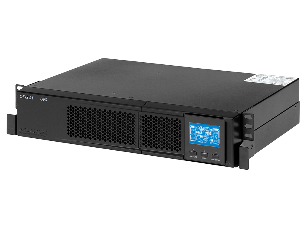 UPS SOCOMEC Ofys RT 3000VA, 2700W, On-line, sinusni izhodni signal, USB, LCD - OFYS-RT-U3000