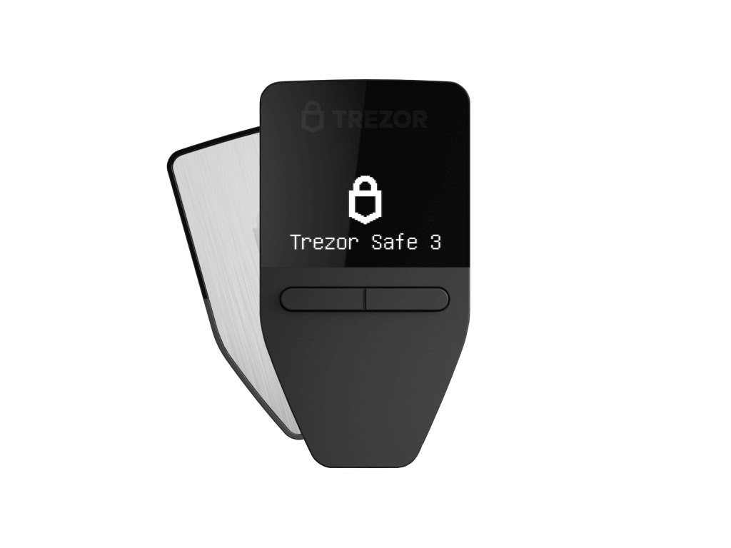 Trezor Safe 3, denarnica za Bitcoin in druge kriptovalute, srebrna, Ang. - SLATS3SS0