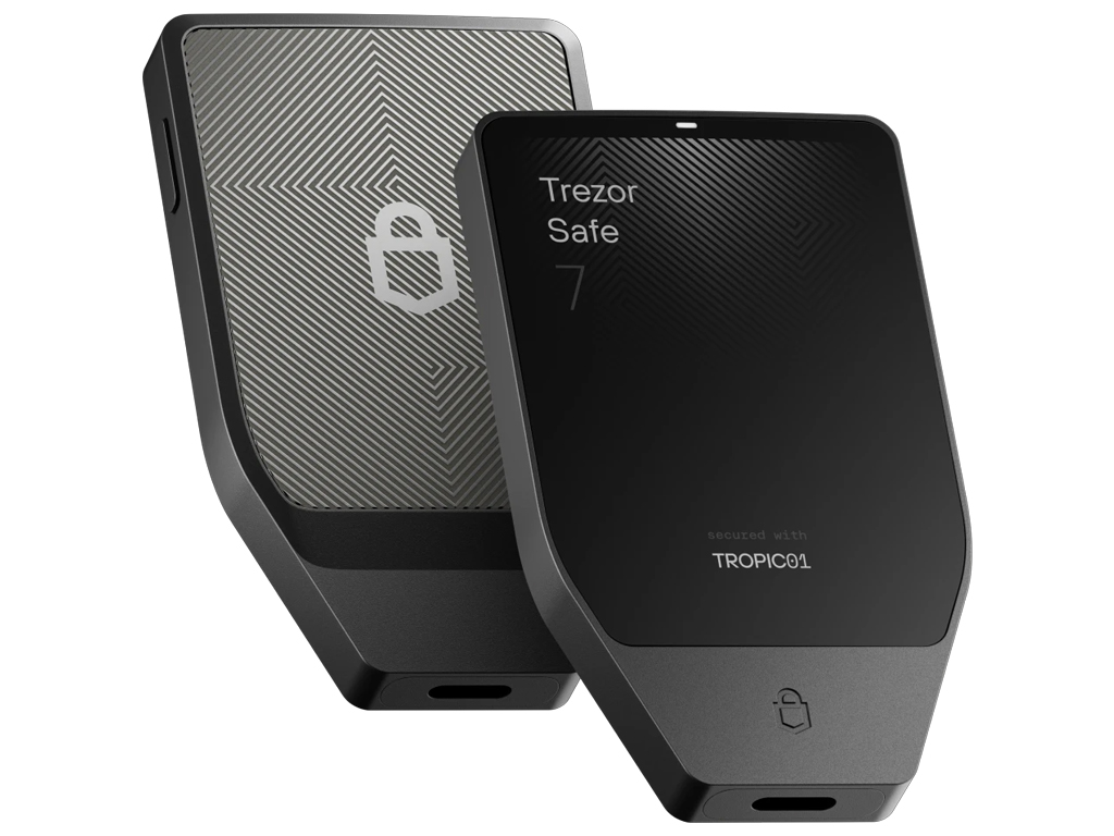 Trezor Safe 7, strojna denarnica za Bitcoin in druge kriptovalute, črna - SLATS7CB