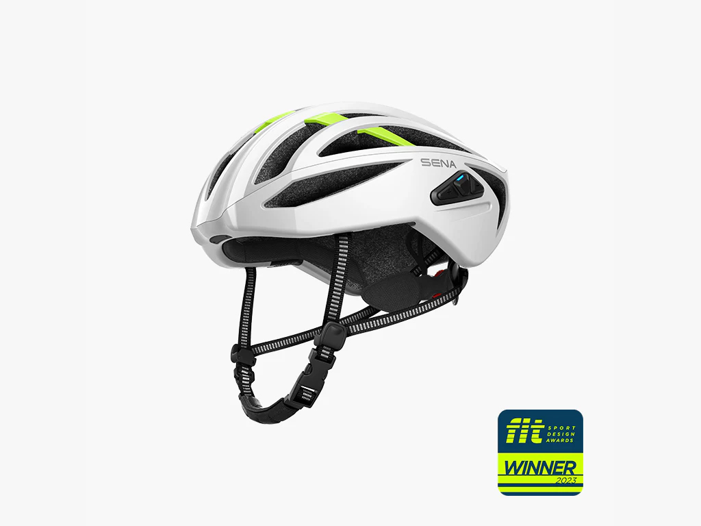 Kolesarska čelada SENA R2 EVO Smart Helmet, Mesh, Mat bela, M - R2EVO-MW00M10