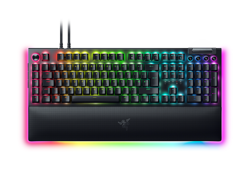 Tipkovnica Razer BlackWidow V4 Pro, zelena stikala, UK SLO g. - RZ03-04680300-R3W1
