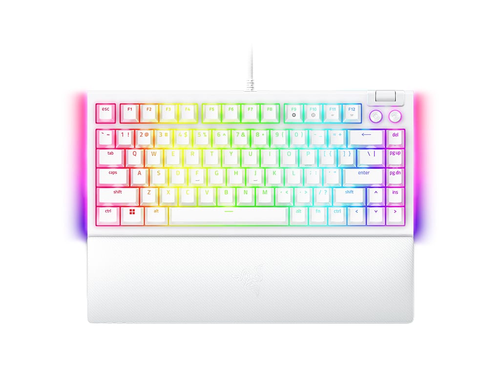 Tipkovnica Razer BlackWidow V4 75%, bela, US SLO g. - RZ03-05001700-R3M1