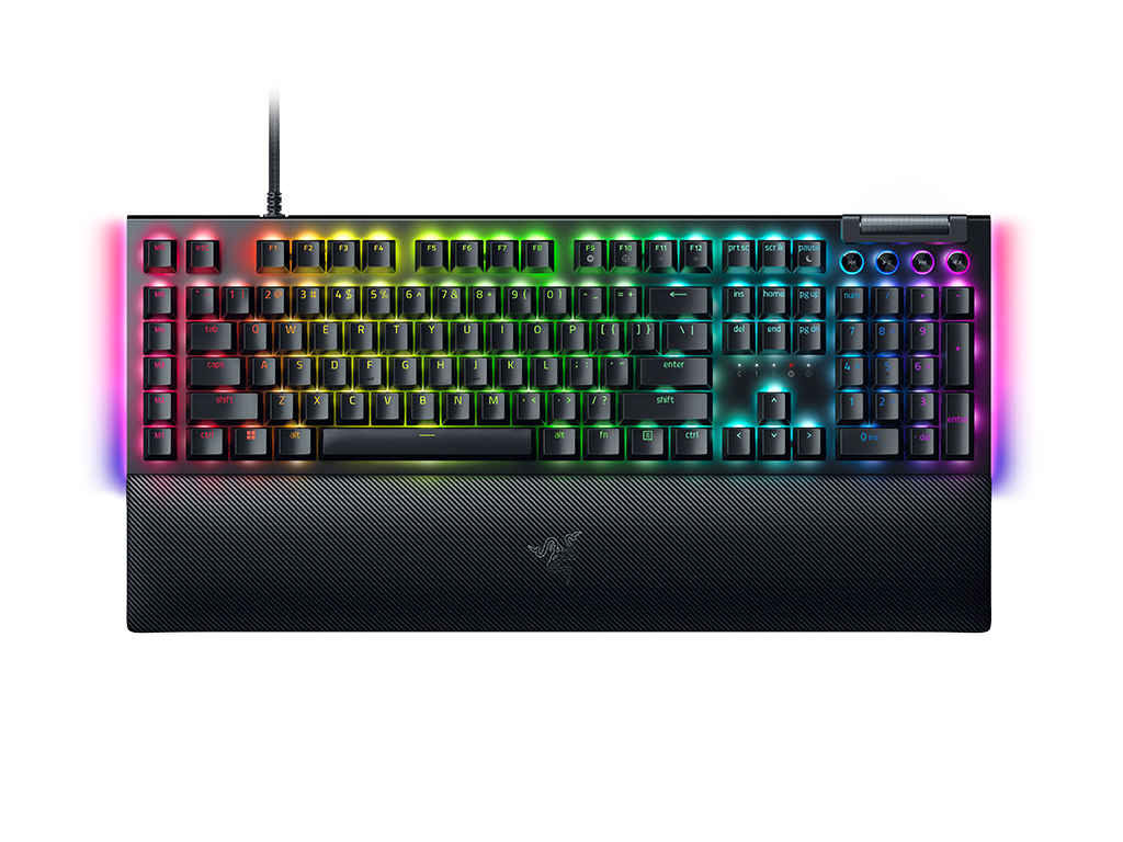 Tipkovnica Razer BlackWidow V4, zelena stikala, US SLO g. - RZ03-04690100-R3M1