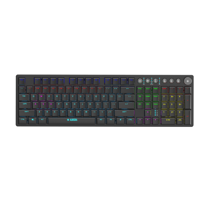 iBox AURORA K-6 keyboard Universal RF Wireless + Bluetooth QWERTY English Black