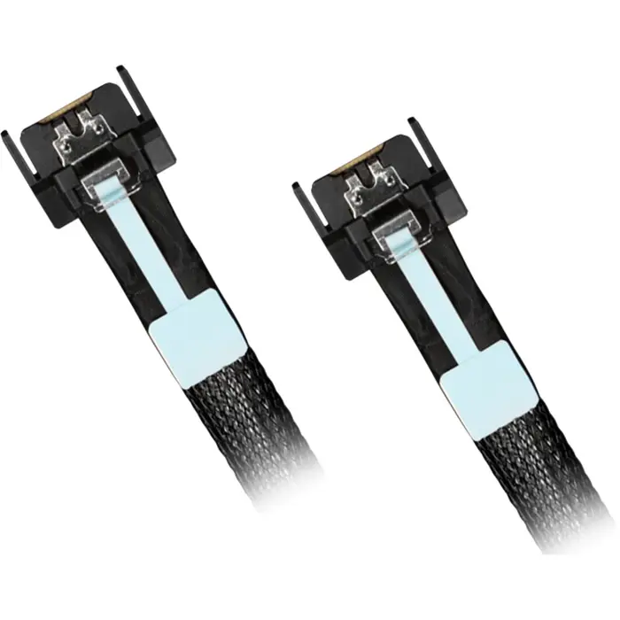ICY BOX cable MCIO x8 SFF-TA-1016 > 2x MCIO x4 SFF-TA-1016 black, 50cm