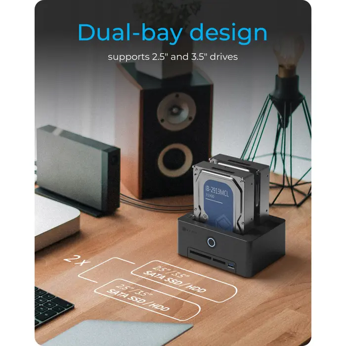 ICY BOX IB-1233CL-CR, docking station black