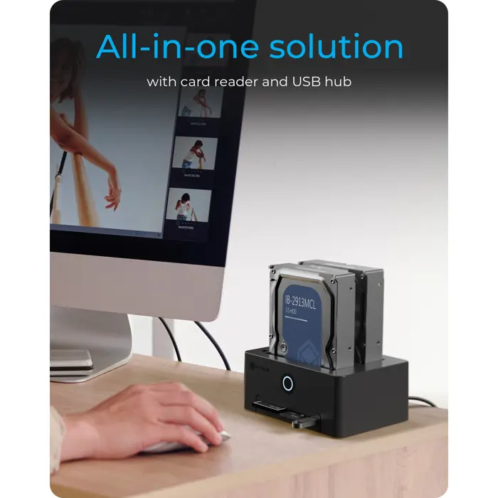 ICY BOX IB-1233CL-CR, docking station black