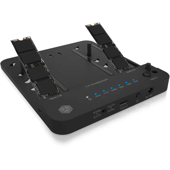 ICY BOX IB-2915MSCL-C31 CloneStation & DockingStation (M.2 NVME & SATA 2.5''/3.5'' SSD/HDD)