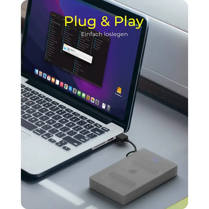 ICY BOX IB-AC603b-U3, adapter (anthracite/black, adapter for 1x HDD/SSD with plastic case)