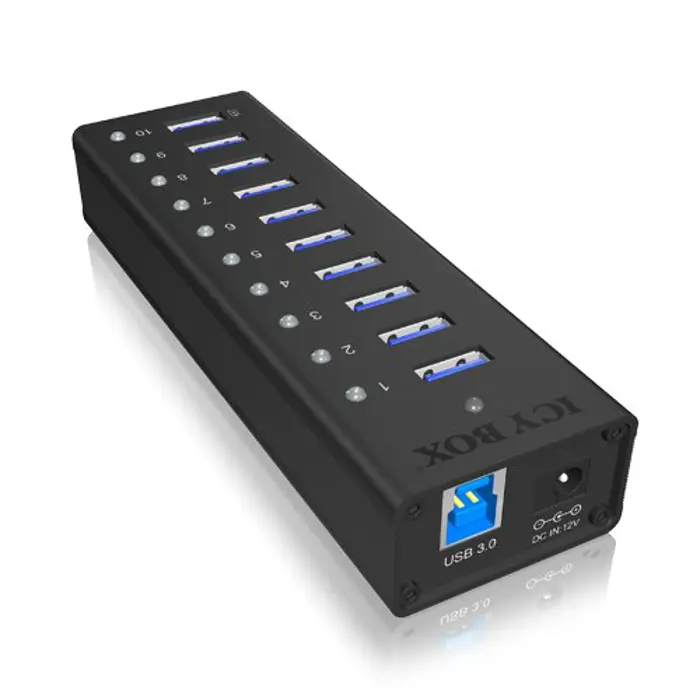 ICY BOX IB-AC6110 - HUB USB 3.0 10-ports