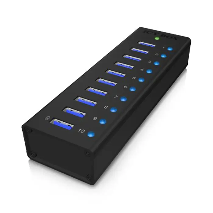 ICY BOX IB-AC6110 - HUB USB 3.0 10-ports