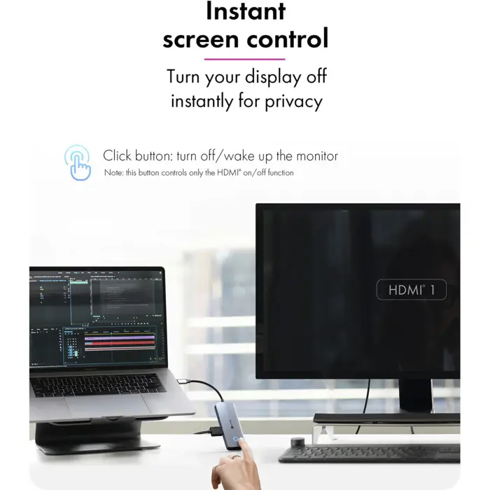 Icy Box IB-DK4081-SO (aluminum, PD, HDMI, USB-C, USB-A)