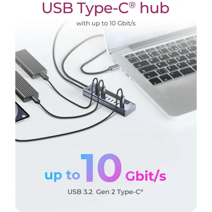 ICY BOX IB-HUB1450-C31, USB hub anthracite