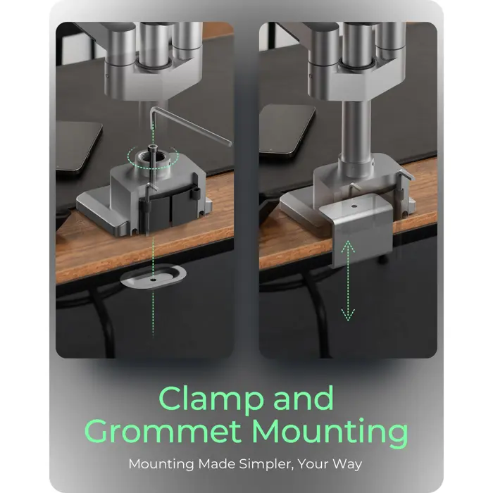Icy Box Monitor Mount IB-MS525-T (grey, for 3 monitors up to 30" (76cm))