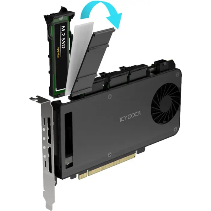 Icy Dock ExpressSlot Slide MB204MP-B, interface card black