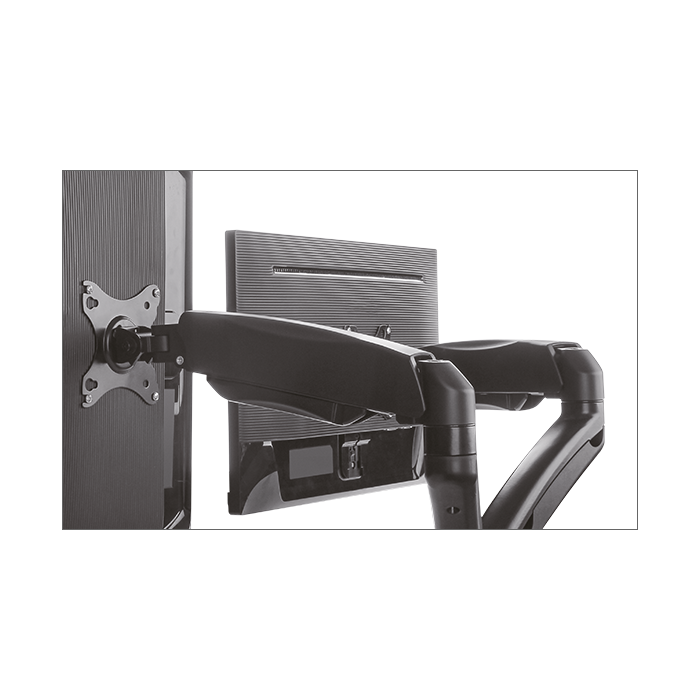 IcyBox dual desktop mount for monitor up to 27 ''
