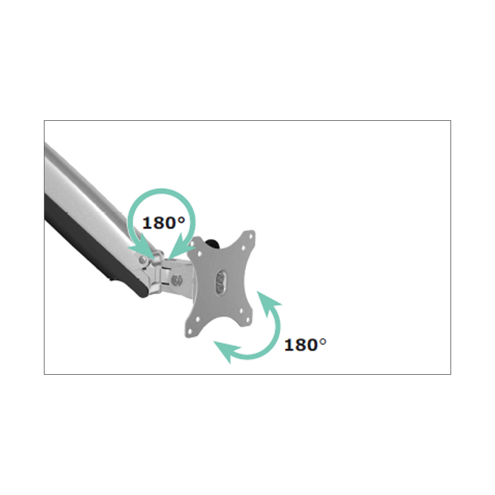 IcyBox dual desktop mount for monitor up to 32 ''