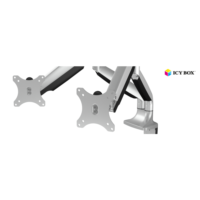 IcyBox dual desktop mount for monitor up to 32 ''