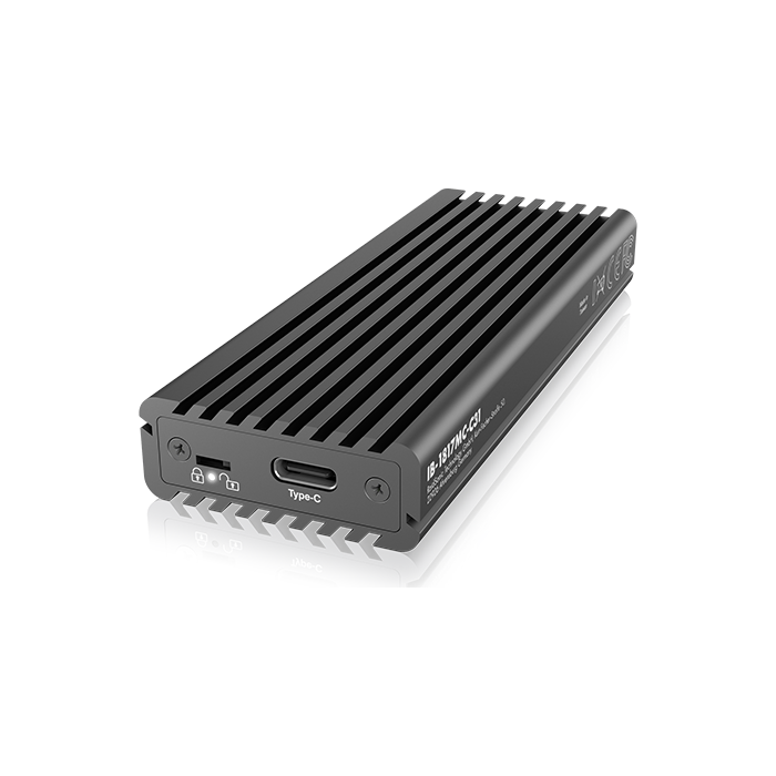 IcyBox IB-1817MC-C31 USB-C 3.1 ohišje za M.2 NVMe in SATA SSD ter zaščito pred pisanjem