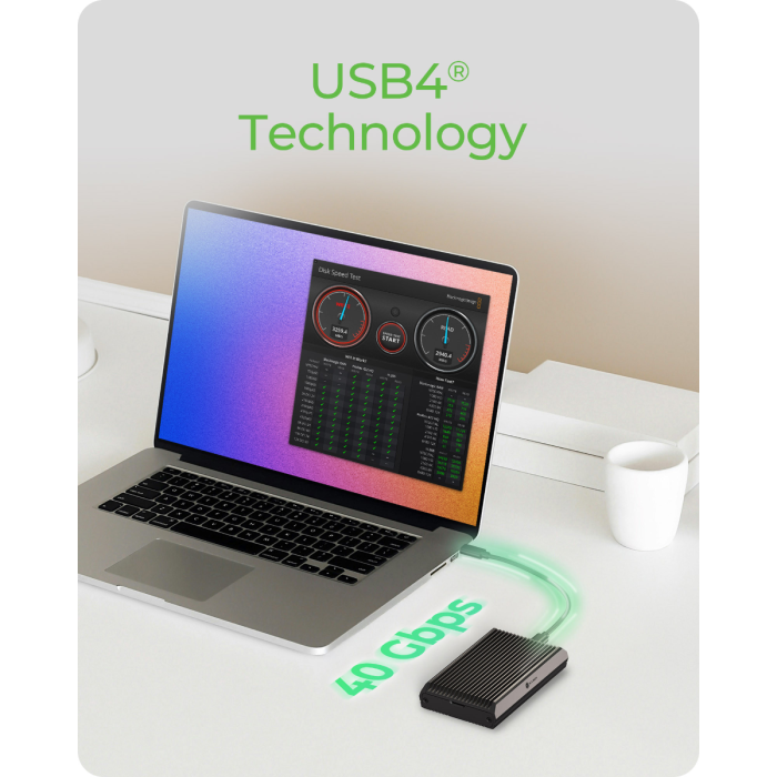 IcyBox IB-1920M-C42 enclosure for M.2 NVMEe with USB 4 technology