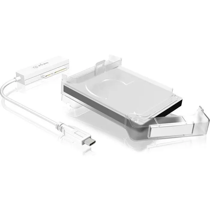 IcyBox IB-AC703-C USB-C 3.2 transparentno ohišje za 2,5" HDD in SSD diske
