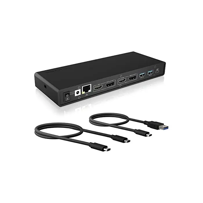 Icybox IB-DK2245AC Docking USB-C docking station with dual video connector