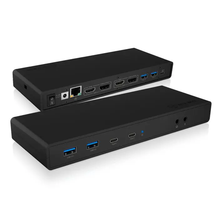 Icybox IB-DK2245AC Docking USB-C docking station with dual video connector