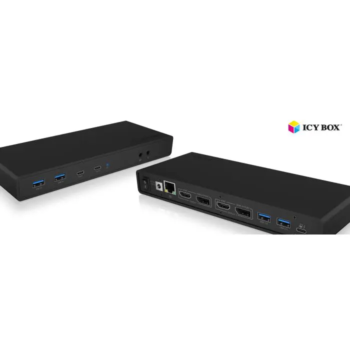 Icybox IB-DK2245AC Docking USB-C docking station with dual video connector