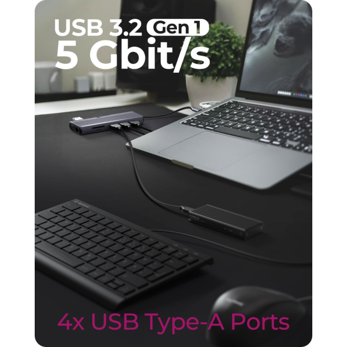 IcyBox IB-DK4062-CPD 12-in-1 DockingStation with triple video connection