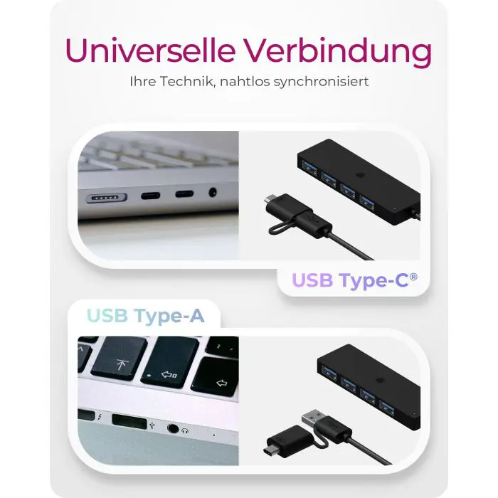 ICYBOX IB-HUB1424-C3 4-POPE HUB with USB 3.2 GEN 1 Type-C and Type