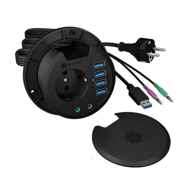 ICYBOX IB-HUB1430 4-Portable Table Hub