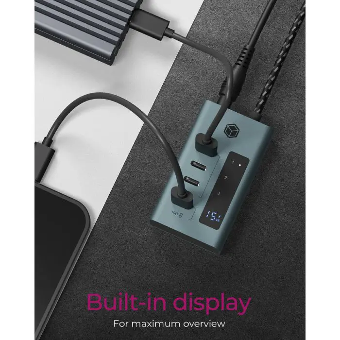 Icybox IB-HUB1454-C31 4-port hub with USB 3.2 Gen 2 Type-C interface