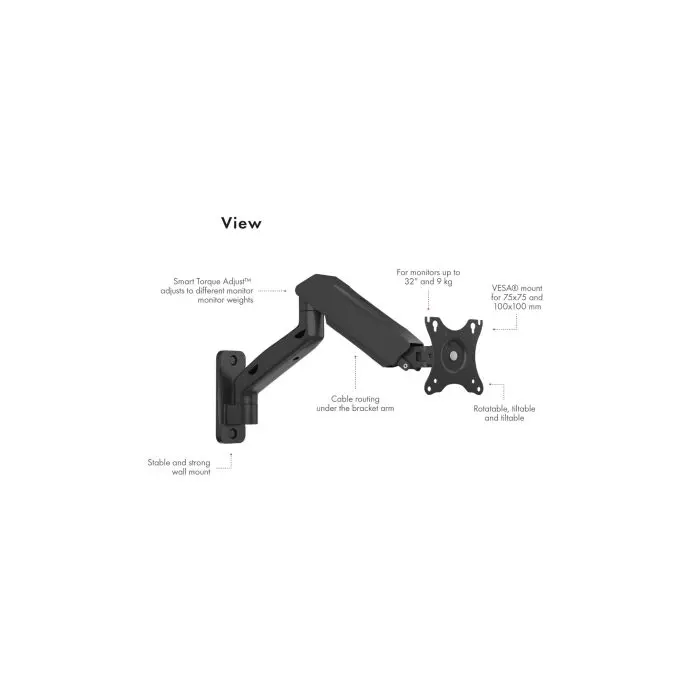 Icybox IB-MS103-W column support for monitors up to 9kg