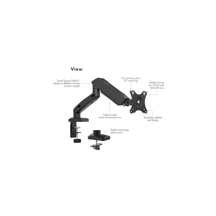 Icybox IB-MS203-T table mount for monitor up to 9kg