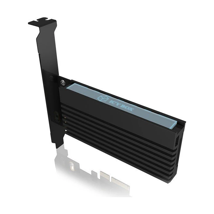 Icybox IB-PCI214M2-HSL enclosure/adapter for M.2 NVMe SSDs to PCIe x4 card with cooler