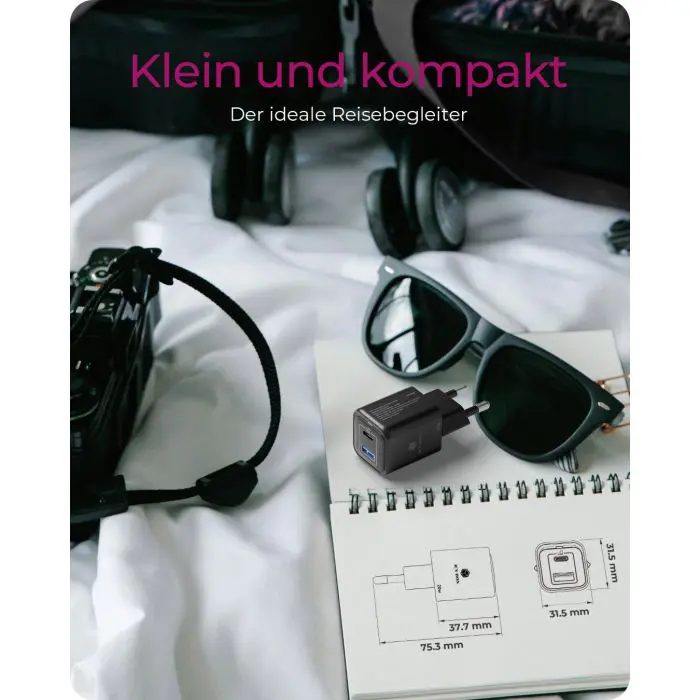 IcyBox IB-PS1020-PD 20W USB-A and USB-C charger