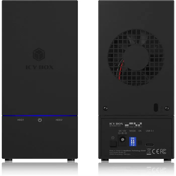 Icybox IB-RD3621-C31 external RAID case for 2 disks 2.5 "or 3.5" SATA