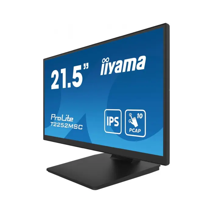 IIYAMA 22" T2252MSC-B2AG FHD (1920×1080) IPS, 16:9, 5ms, 250 cd/m2, 1000:1, 1xHDMI, 1xDP, 2xUSB-A, zvučnici, crni