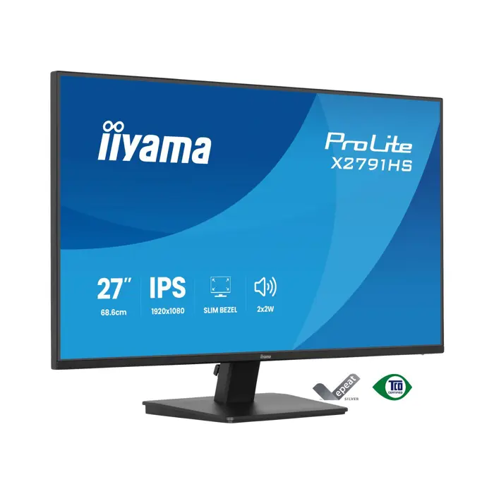 IIYAMA 27" X2791HS-B1 FHD (1920x1080) IPS, 120Hz, 1ms, 350cd/m2, 1500:1, Speakers, HDMI, DP, Speakers