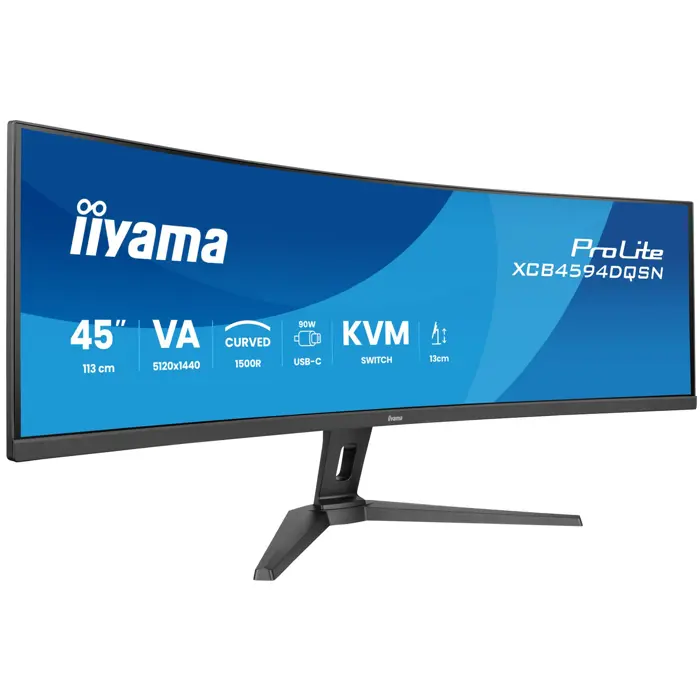 iiyama G-MASTER 45"LCD Curved Bus. UWQHD computer monitor 114.3 cm (45") 5120 x 1440 pixels Dual QHD LED Black