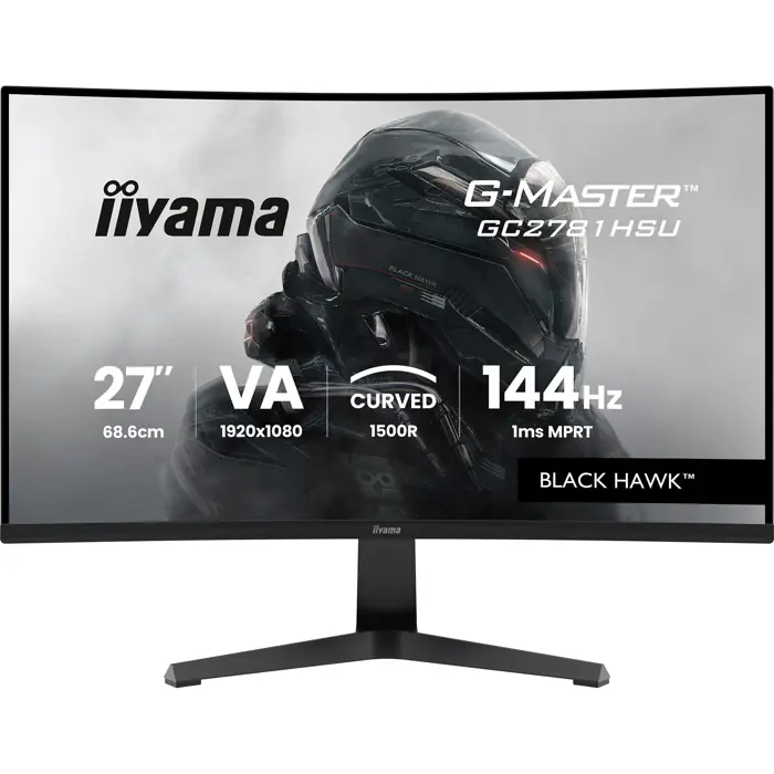 Iiyama G-Master GCB2784HSU-B1 (68.6 cm (27 inches), black, FullHD, Curved, Free-Sync Premium, additional stand, 240Hz panel)