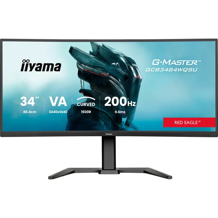 Iiyama G-Master GCB3484WQSU-B2 (86 cm (34 inches), black, UWQHD, VA, curved, dual mode, USB hub, 200Hz panel)