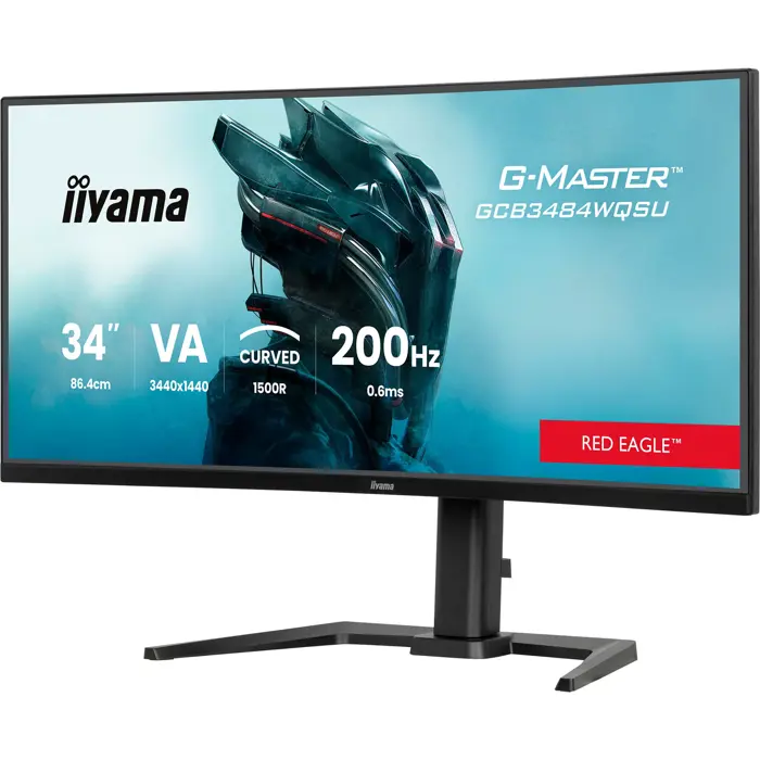 Iiyama G-Master GCB3484WQSU-B2 (86 cm (34 inches), black, UWQHD, VA, curved, dual mode, USB hub, 200Hz panel)
