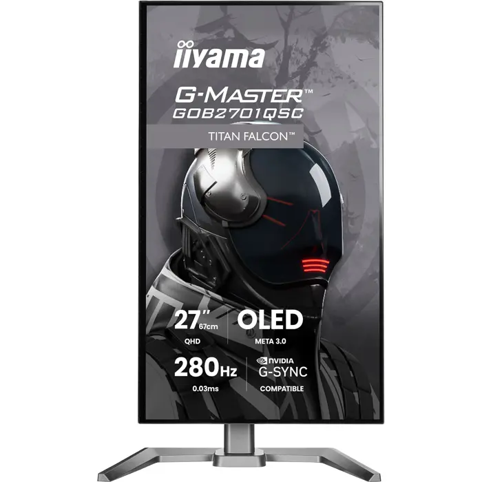 Iiyama G-Master GOB2701QSC-B1 OLED (68.6 cm (27 inches), black, QHD, HDMI, DP, USB hub, 280Hz panel)