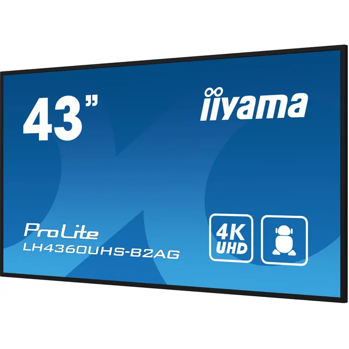 Iiyama LH4360UHS-B2AG, public display (black (matt), UltraHD/4K, VA, speakers)