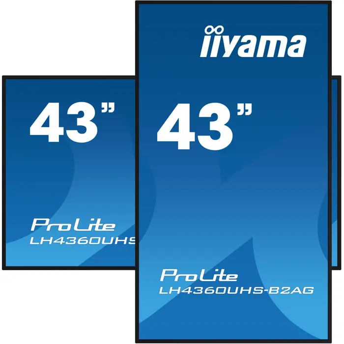 Iiyama LH4360UHS-B2AG, public display (black (matt), UltraHD/4K, VA, speakers)
