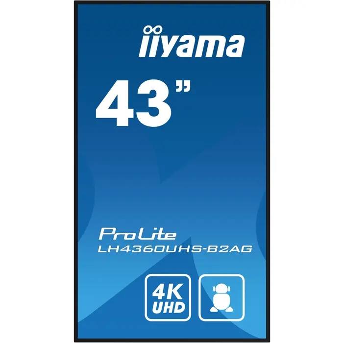 Iiyama LH4360UHS-B2AG, public display (black (matt), UltraHD/4K, VA, speakers)