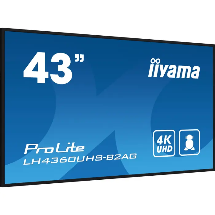 Iiyama LH4360UHS-B2AG, public display (black (matt), UltraHD/4K, VA, speakers)