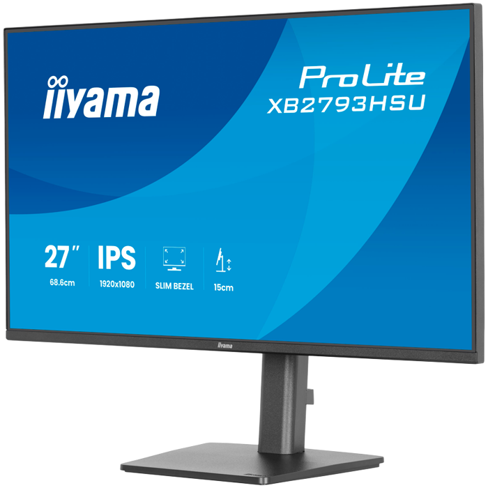 IIYAMA Monitor LED XB2793HSU-B1 27" IPS 1920x1080 120Hz, 16:9. 350cd, 1500:1, 1ms, HDMI, DP, USB HUB, Full Ergo, Pro