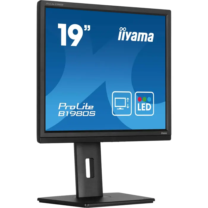 iiyama ProLite B1980S-B1, LED monitor - 19 - black (matte), SXGA, TN, HDMI, DP, ergonomic stand